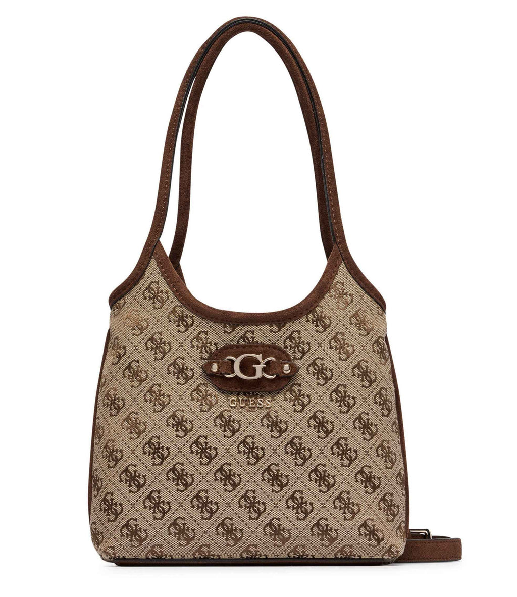 Borsa Guess a mano/tracolla Samantha mini latte logo brown B27GU162 JG231375