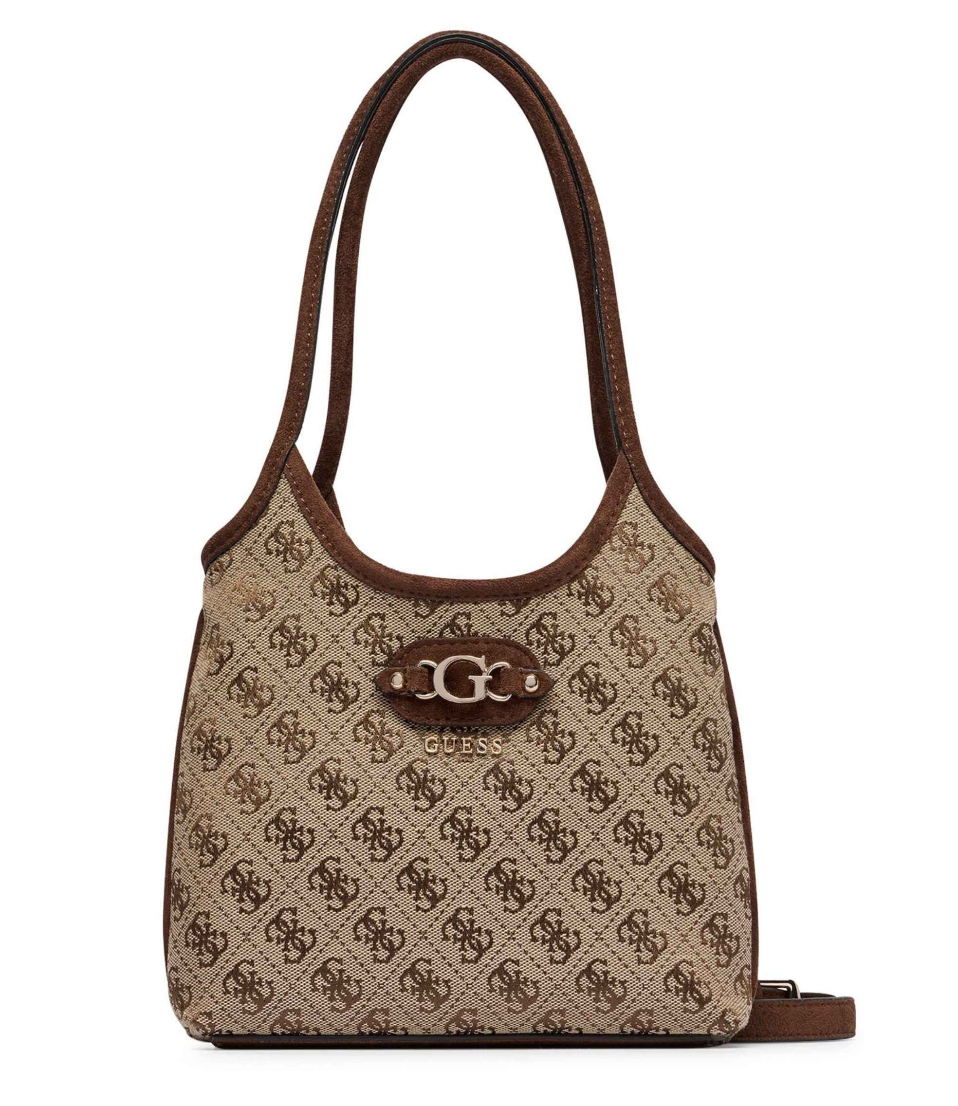 Borsa Guess a mano/tracolla Samantha mini latte logo brown B27GU162 JG231375