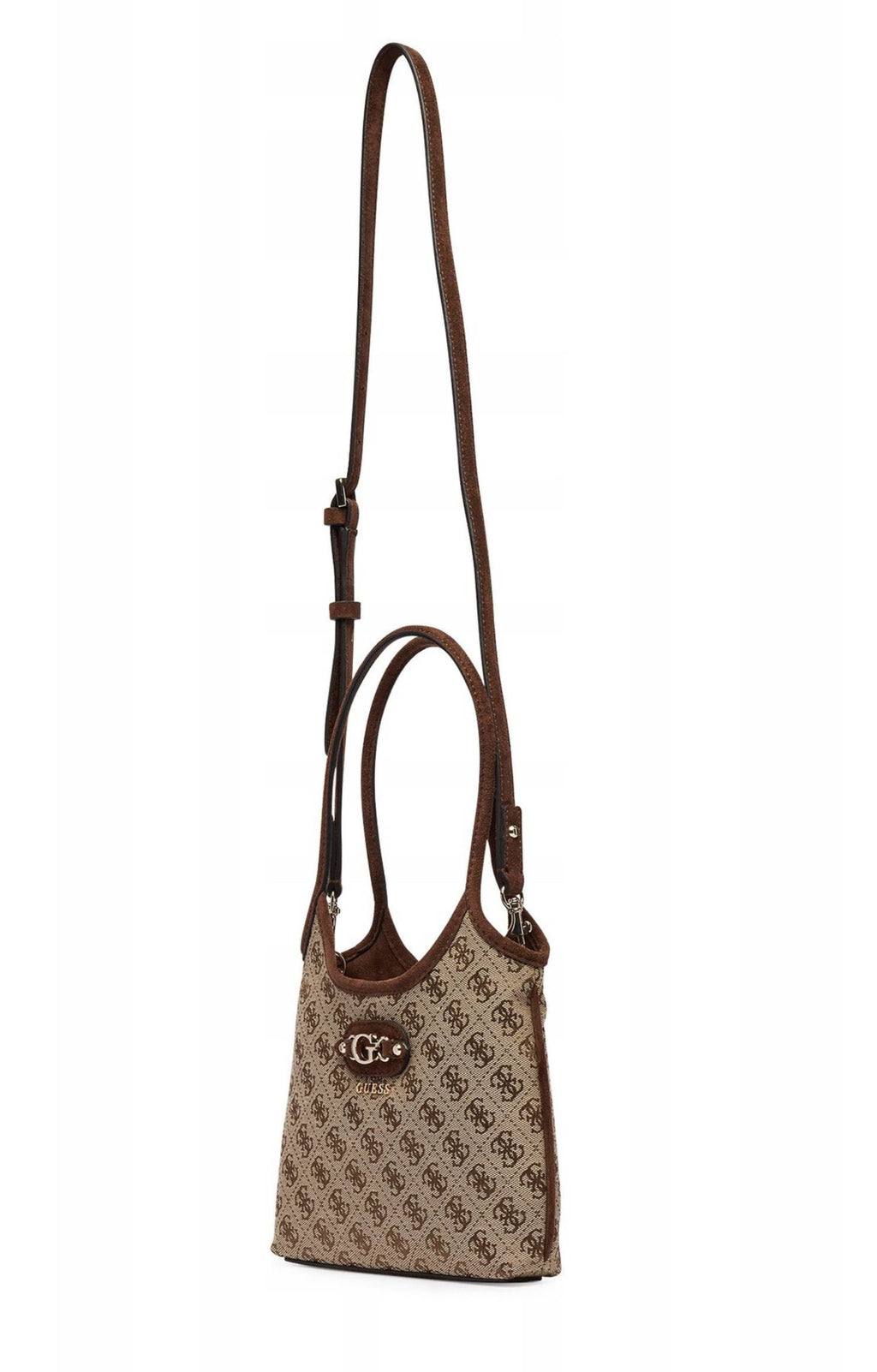 Borsa Guess a mano/tracolla Samantha mini latte logo brown B27GU162 JG231375