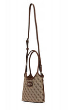 Borsa Guess a mano/tracolla Samantha mini latte logo brown B27GU162 JG231375