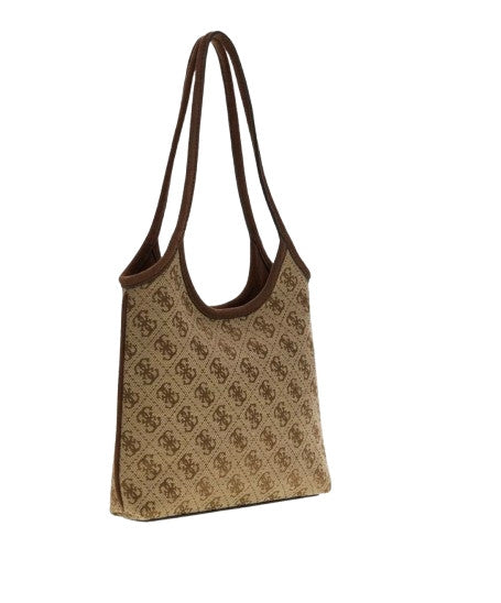 Borsa Guess a mano/tracolla Samantha mini latte logo brown B27GU162 JG231375