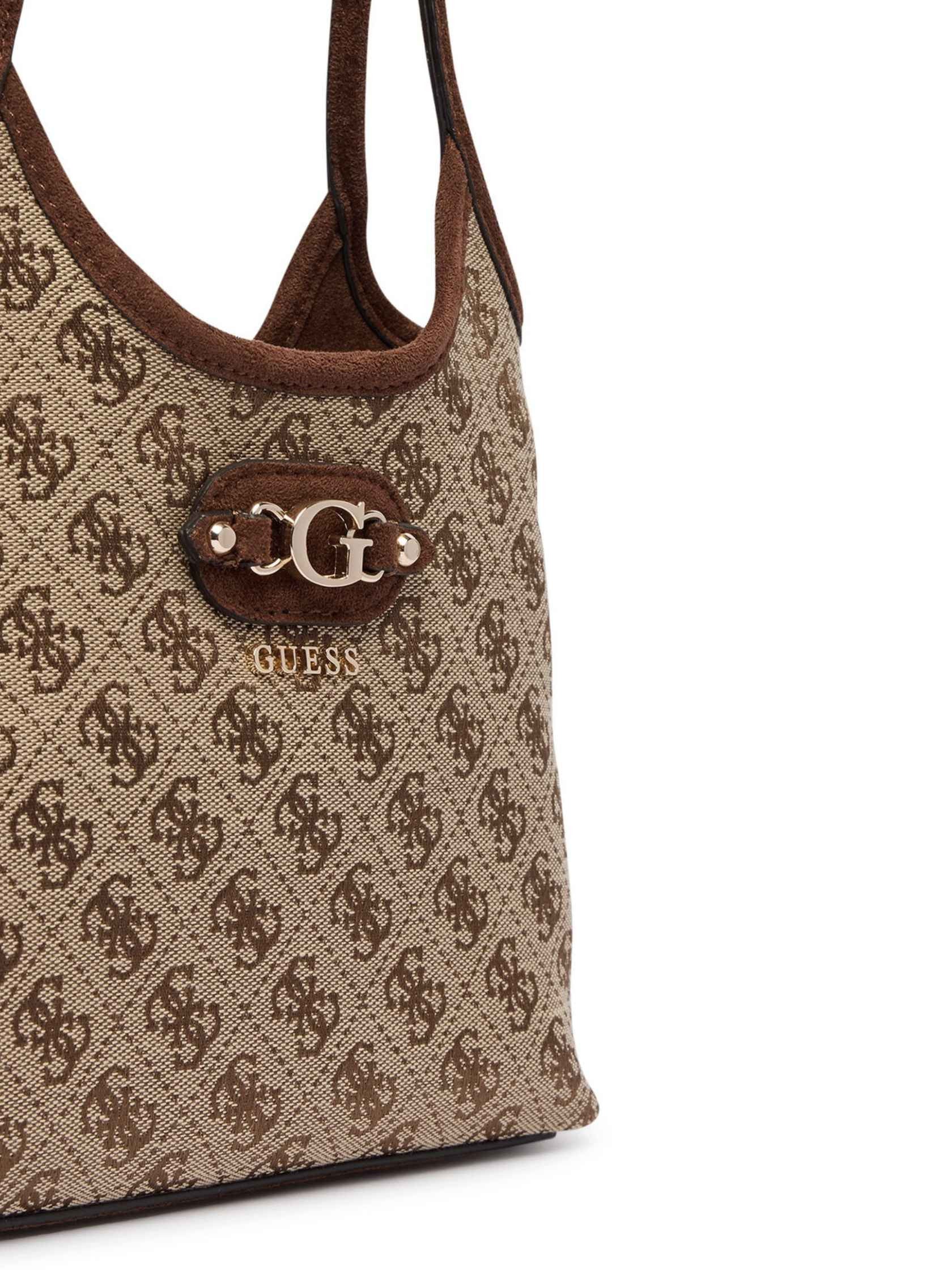 Borsa Guess a mano/tracolla Samantha mini latte logo brown B27GU162 JG231375