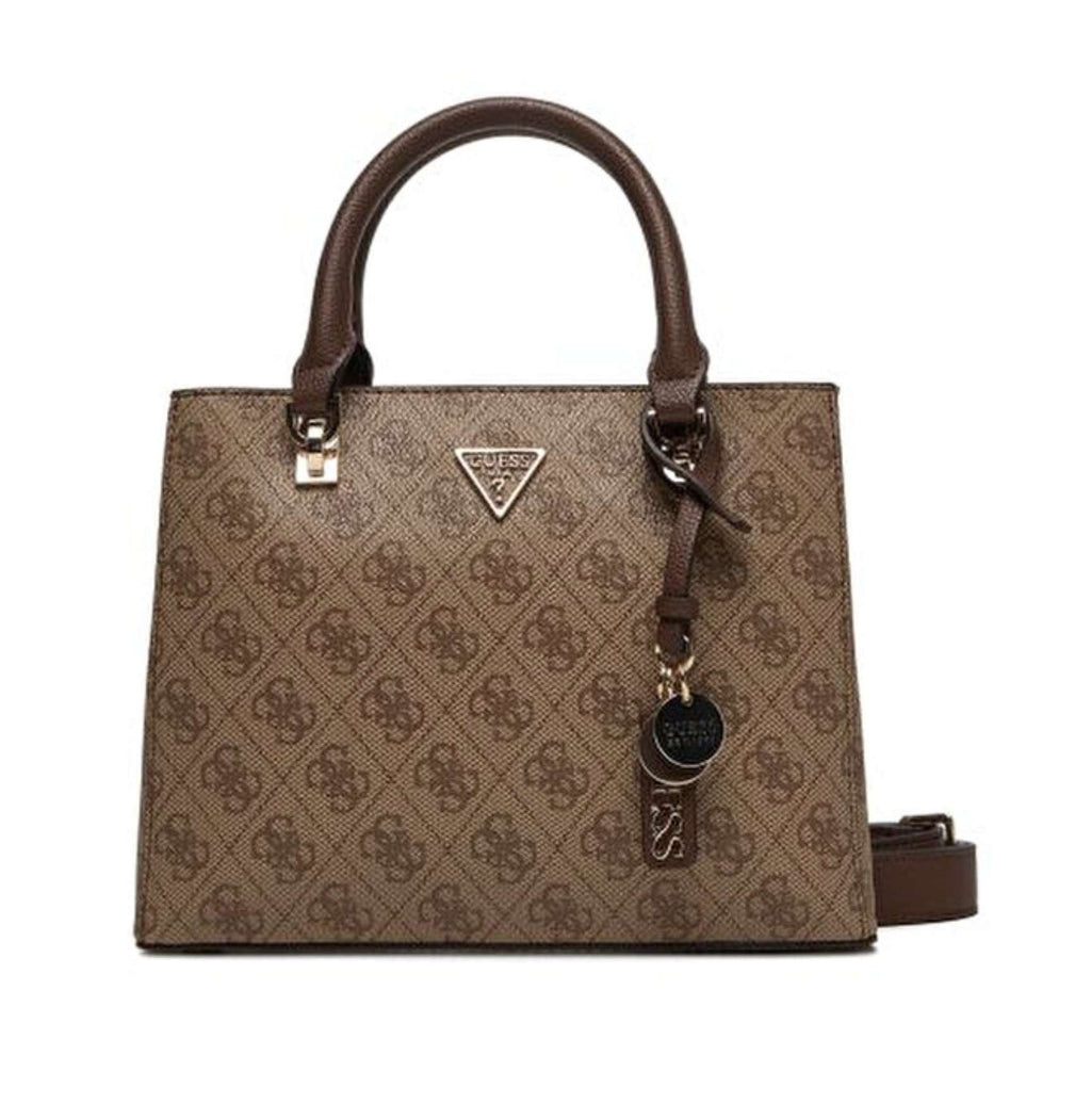 Borsa donna Guess a mano/tracolla Noelle II latte logo/ brown B27GU164 BG967205