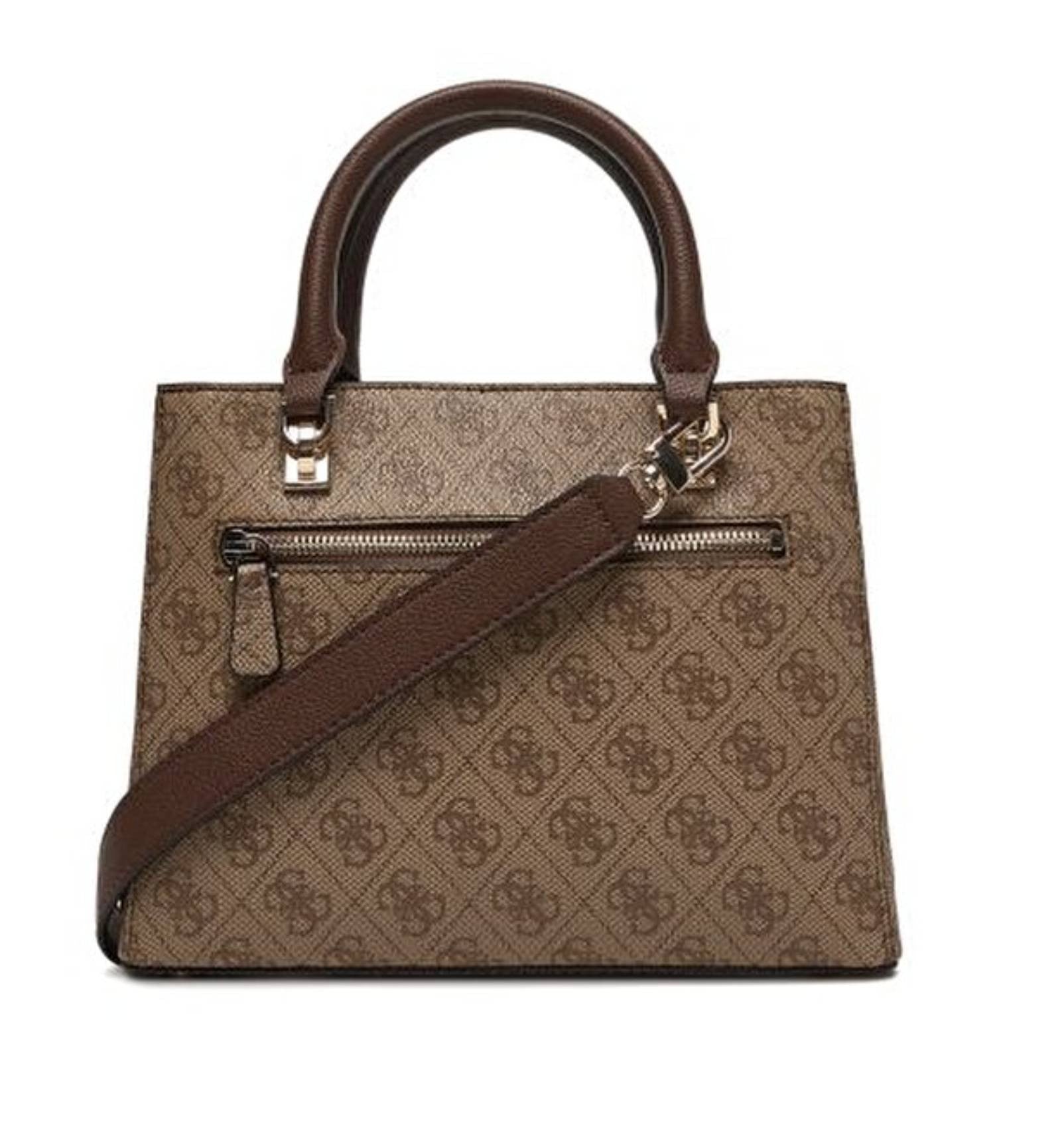 Borsa donna Guess a mano/tracolla Noelle II latte logo/ brown B27GU164 BG967205
