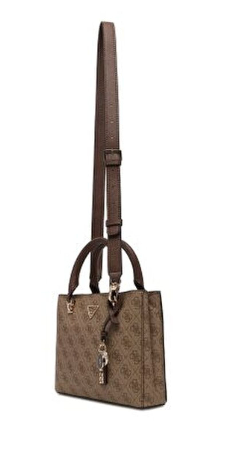 Borsa donna Guess a mano/tracolla Noelle II latte logo/ brown B27GU164 BG967205