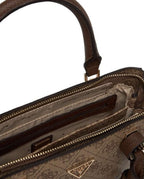 Borsa donna Guess a mano/tracolla Noelle II latte logo/ brown B27GU164 BG967205