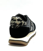 Scarpe donna Blauer sneaker pelle/ecopelle black/leopard D27BU05 F6MILLS01/LEL