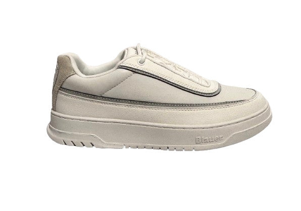 Scarpe uomo Blauer sneaker in pelle bianco U27BU13 F6BYRAM12/LEA