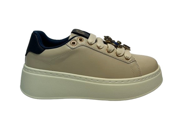 Sneaker donna Gold&gold beige/blu D27GG12 GB1093-1