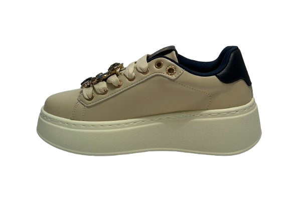 Sneaker donna Gold&gold beige/blu D27GG12 GB1093-1