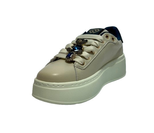 Sneaker donna Gold&gold beige/blu D27GG12 GB1093-1