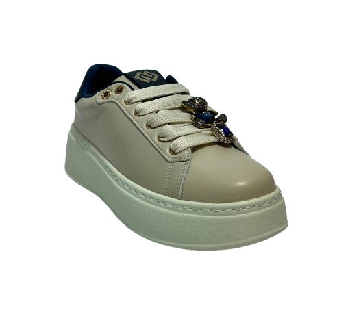 Sneaker donna Gold&gold beige/blu D27GG12 GB1093-1