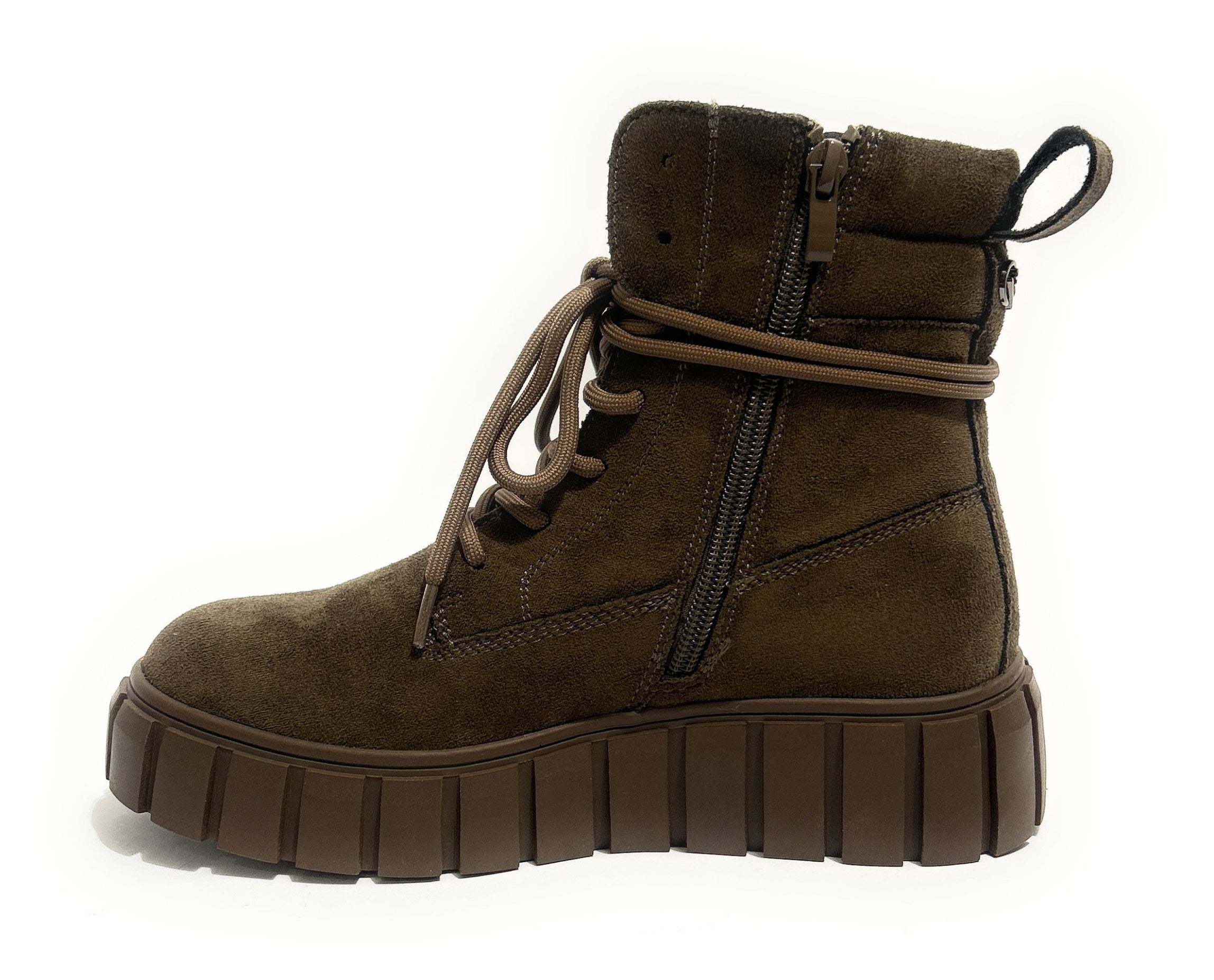 Scarpe donna Gold&gold anfibio in ecopelle scamosciata verde D27GG15 GB1141