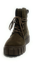 Scarpe donna Gold&gold anfibio in ecopelle scamosciata verde D27GG15 GB1141