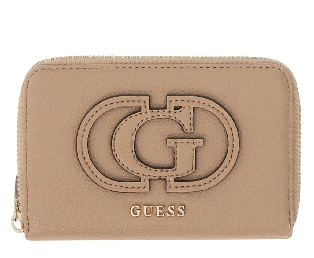 Portafoglio donna Guess Isola SLG zip around beige A27GU53 BG9905140