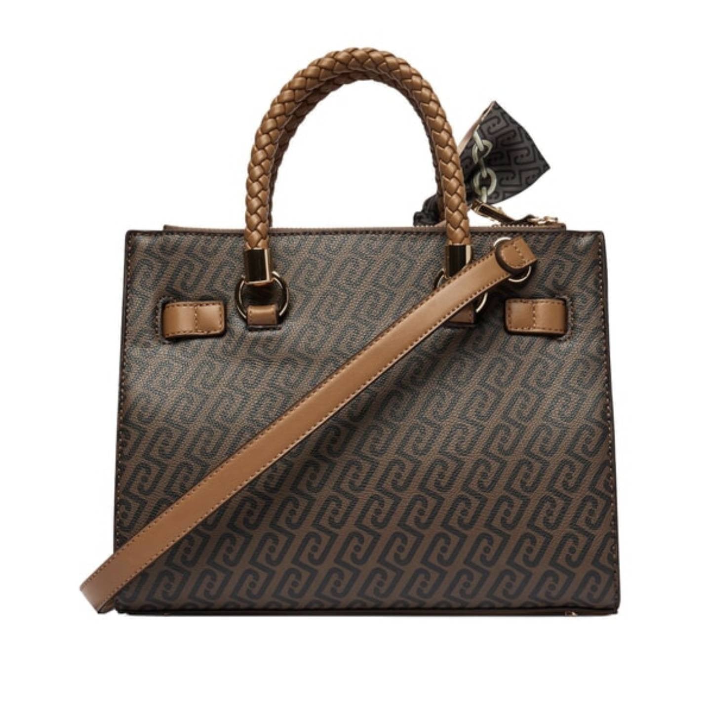 Borsa donna Liu-jo S Satchel Manhattan brown suede B27LJ42 AF6069 E1137 81140