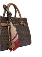 Borsa donna Liu-jo S Satchel Manhattan brown suede B27LJ42 AF6069 E1137 81140