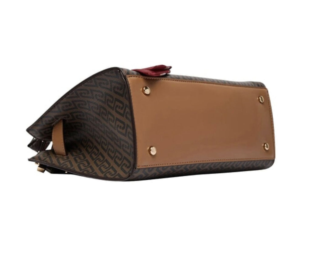 Borsa donna Liu-jo S Satchel Manhattan brown suede B27LJ42 AF6069 E1137 81140