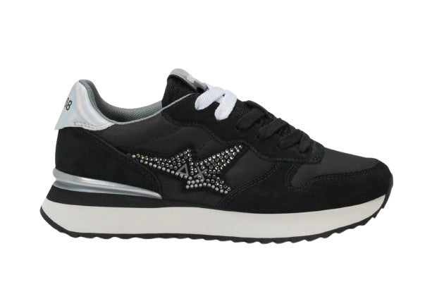 Sneaker donna Sun68 Stargirl strass logo 11 nero D27SU13 Z46223