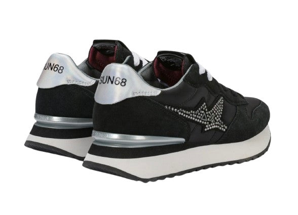 Sneaker donna Sun68 Stargirl strass logo 11 nero D27SU13 Z46223