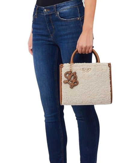 Borsa donna Liu-jo S Tote Ridhi cream B27LJ55 AF6192 E1163 X0459