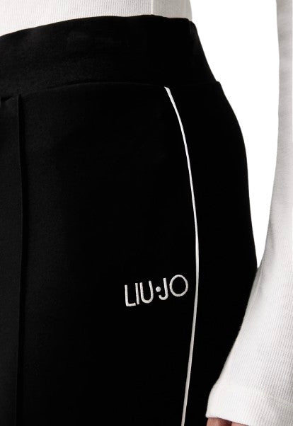 Pantalone donna Liu Jo in felpa nero/bianco E27LJ02 TF6172 JS182 Y9737