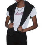 T-shirt donna Liu Jo bianco lana E27LJ25 TF6283 JS923 Q9808