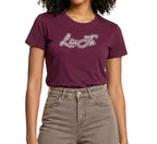 T-shirt donna Liu Jo red aubergine E27LJ26 TF6283 JS923 L9305
