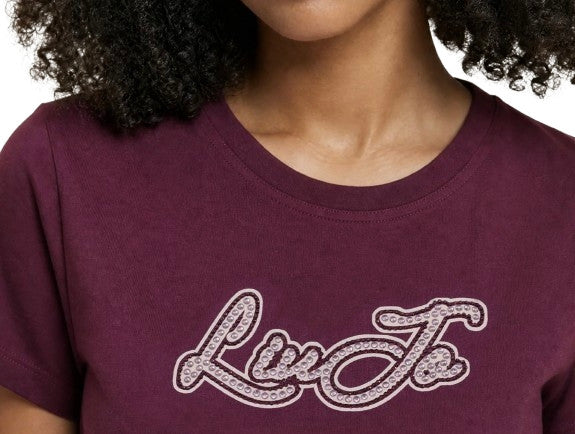 T-shirt donna Liu Jo red aubergine E27LJ26 TF6283 JS923 L9305