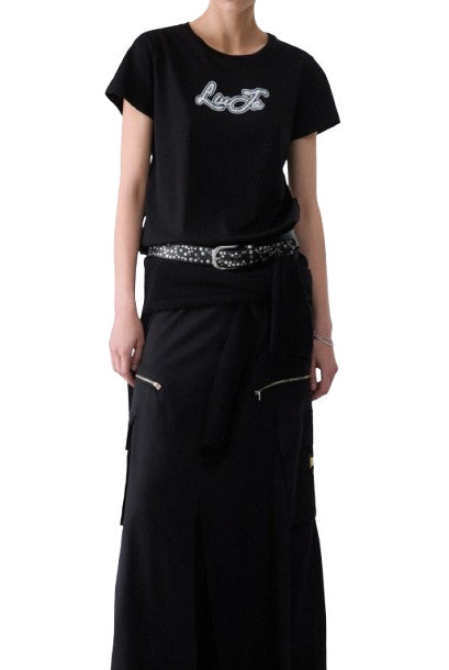 T-shirt donna Liu Jo nero E27LJ27 TF6283 JS923 W9415