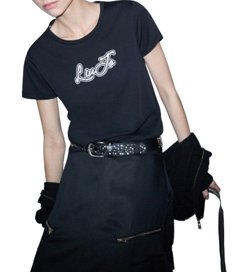 T-shirt donna Liu Jo nero E27LJ27 TF6283 JS923 W9415