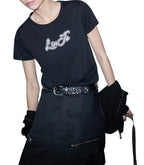 T-shirt donna Liu Jo nero E27LJ27 TF6283 JS923 W9415