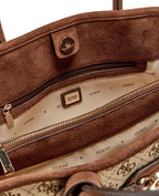 Borsa donna Guess Samantha girlfriend satchel latte/ logo brown B27GU167 JG231306
