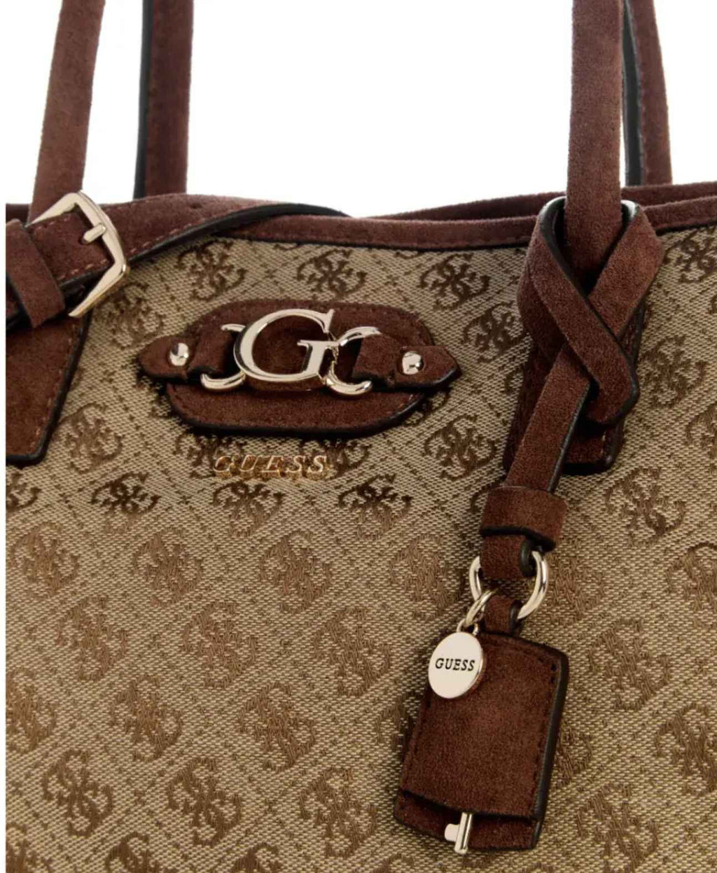 Borsa donna Guess Samantha girlfriend satchel latte/ logo brown B27GU167 JG231306