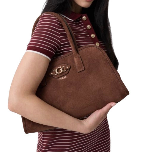 Borsa donna Guess Samantha girlfriend satchel brown B27GU171 SG231306
