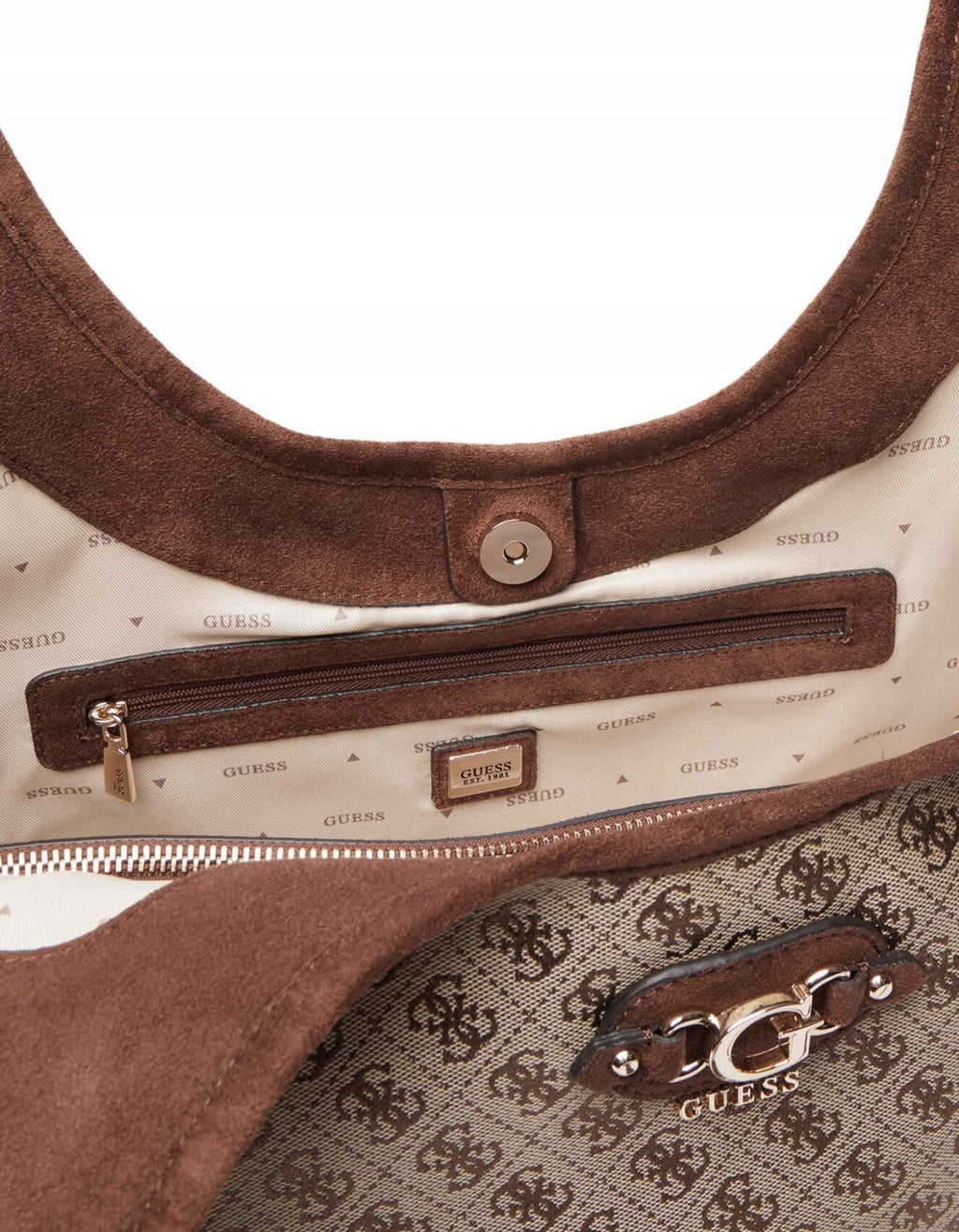 Borsa Guess Samantha tote latte logo brown B27GU172 JG231323