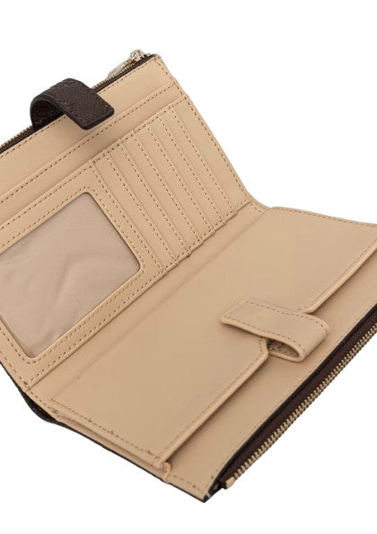 Portafoglio Guess Blake SLG double zip organizer brown logo A27GU61 PD2222157