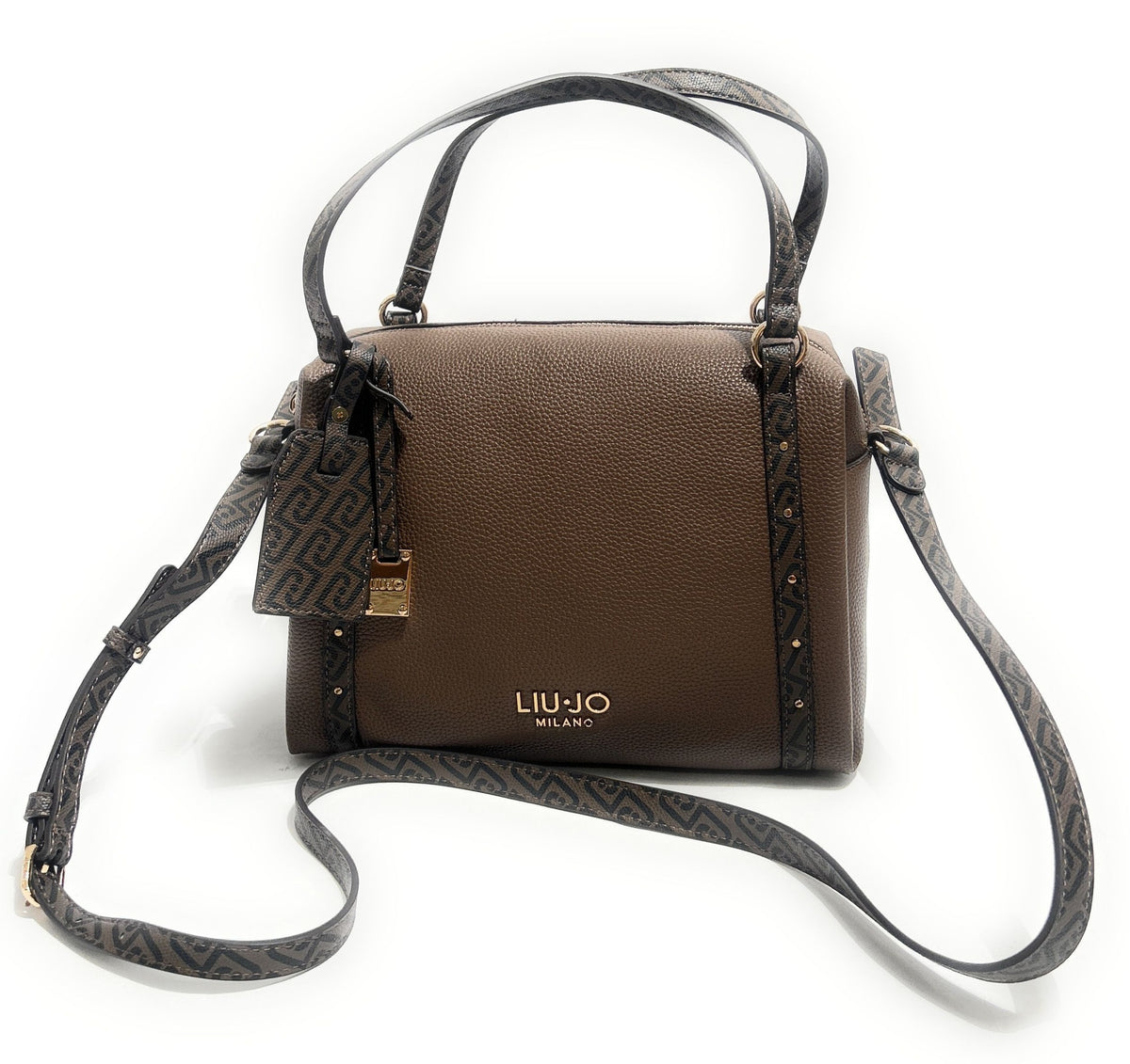 Borsa donna Liu-jo S Satchel Ilyana dark mocha B27LJ70 AF6003 ES039 X0781