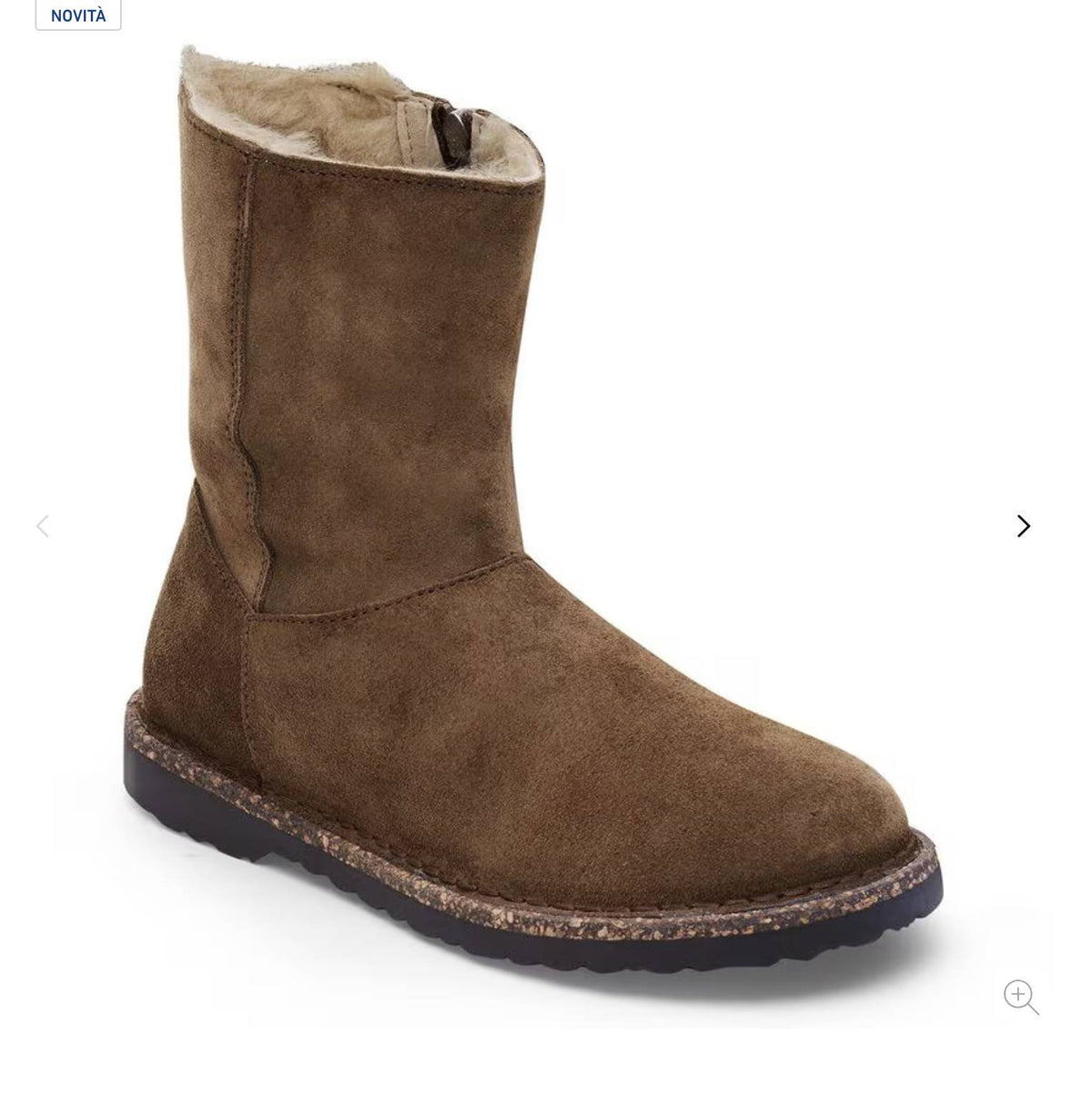 Scarpe donna Birkenstock stivaletto Uppsala zip shearling dark tea D27BI05 1030218