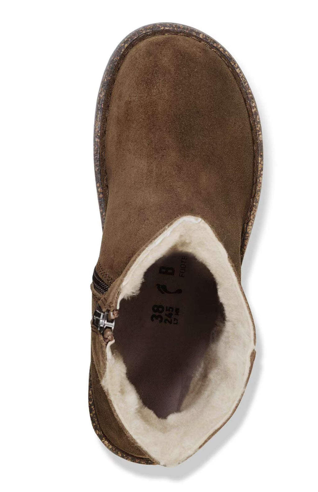 Scarpe donna Birkenstock stivaletto Uppsala zip shearling dark tea D27BI05 1030218