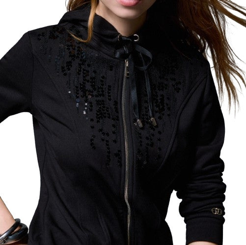 Felpa aperta donna Liu Jo con zip nero E27LJ32 TF6134 FS576 22222