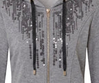 Felpa aperta donna Liu Jo con zip acciaio E27LJ35 TF6134 FS576 02062