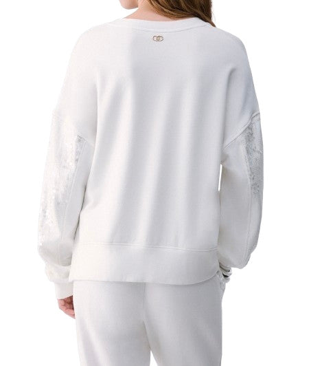 Felpa chiusa donna Liu Jo acciaio E27LJ39 TF6140 FS576 10701