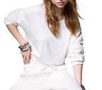Felpa chiusa donna Liu Jo acciaio E27LJ39 TF6140 FS576 10701