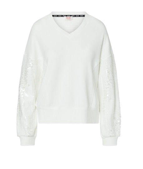 Felpa chiusa donna Liu Jo acciaio E27LJ39 TF6140 FS576 10701