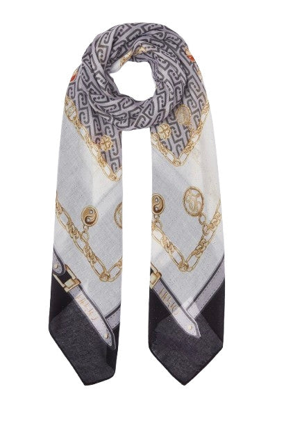 Sciarpa donna Liu Jo foulard stola nero C27LJ12 2F6069 T2745 22222