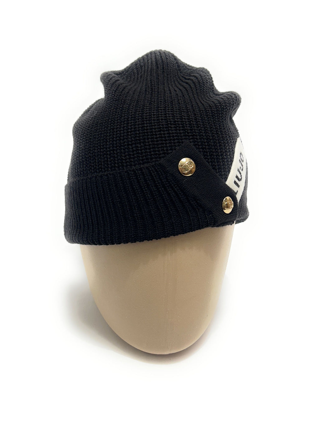 Berretto Liu jo beanie nero/bianco lana C27LJ03 TF6235 MA22S A3521