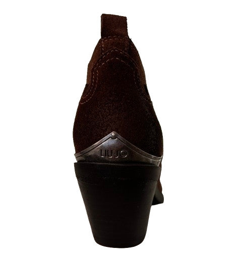 Stivaletto texano Liu-Jo ankle boot Austin 04 suede chocolate D27LJ27 4B7001 PX002 S1815