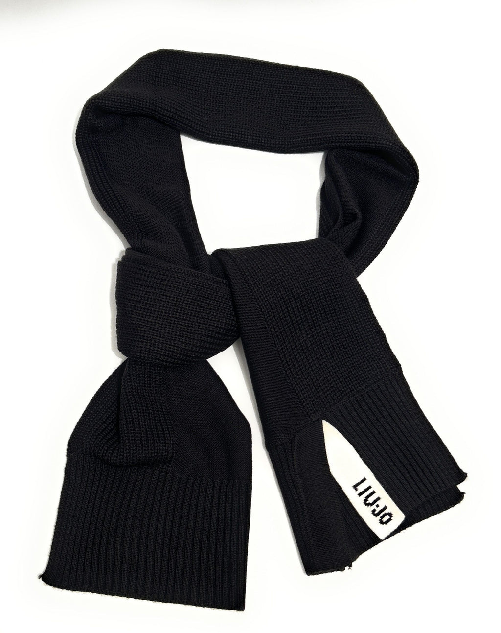 Sciarpa donna Liu Jo in maglia nero C27LJ01 TF6234 MA22S A3521
