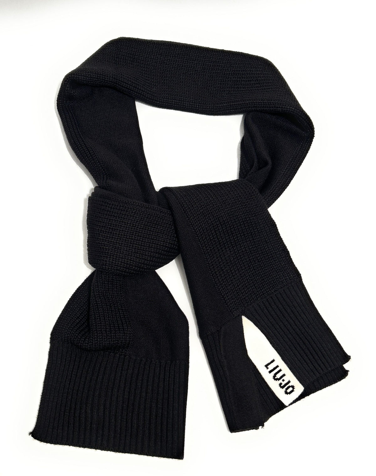 Sciarpa donna Liu Jo in maglia nero C27LJ01 TF6234 MA22S A3521